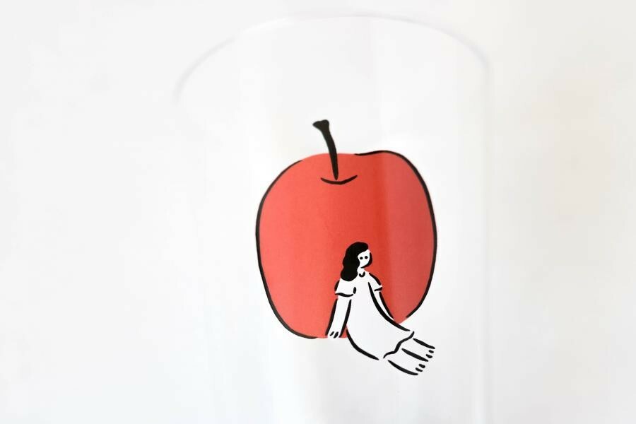 +t企劃x鬼頭祈玻璃杯-蘋果