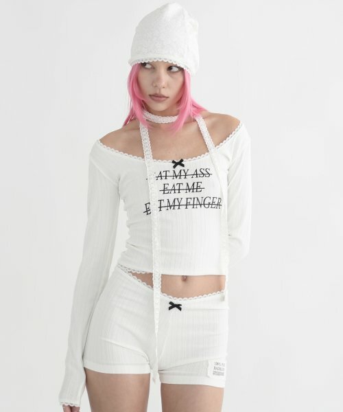 BAD BLOOD - EAT ME LONG SLEEVE TEE (WHITE)