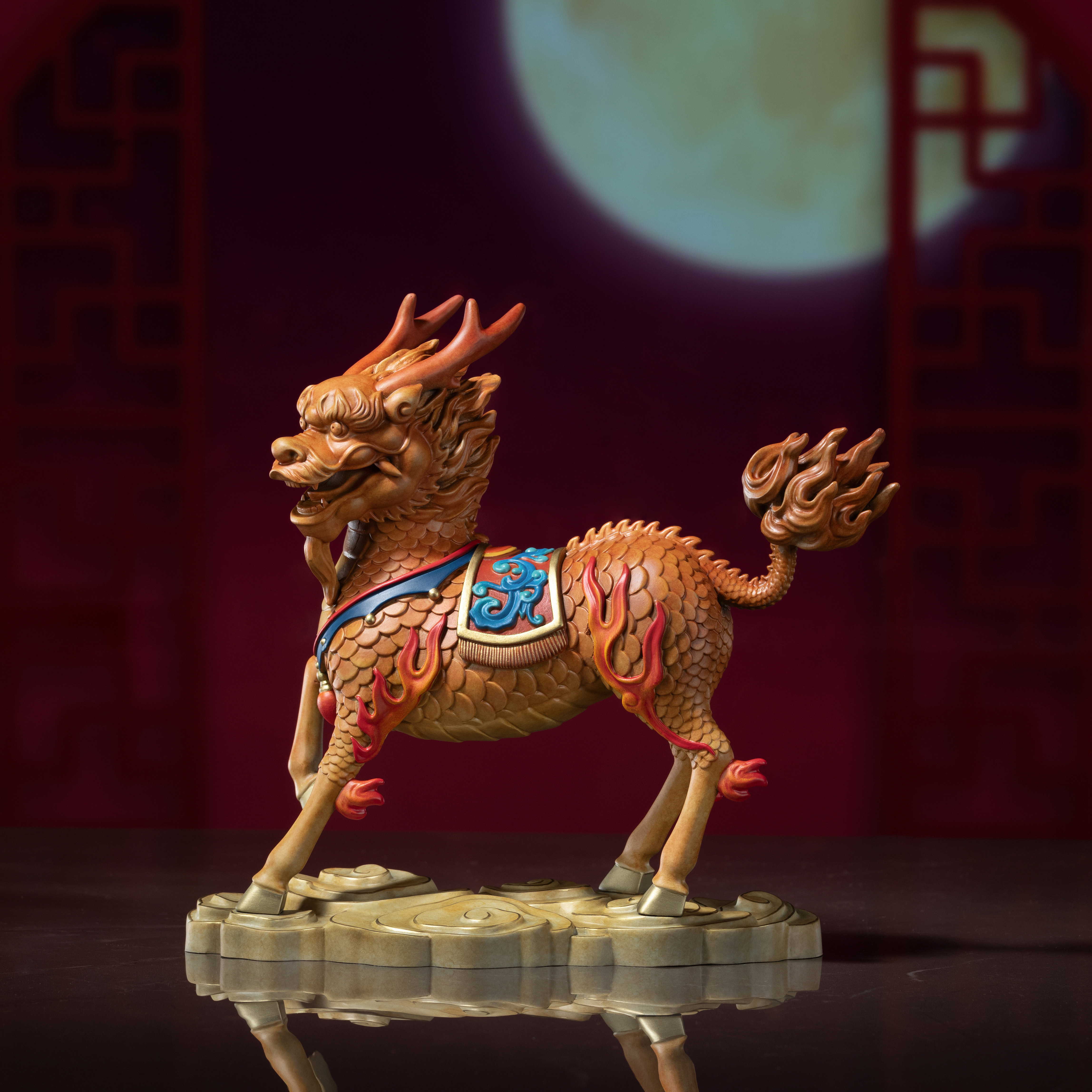 通販でクリスマス 祥雲麒麟(燒色版)｜銅作工藝品 工芸品