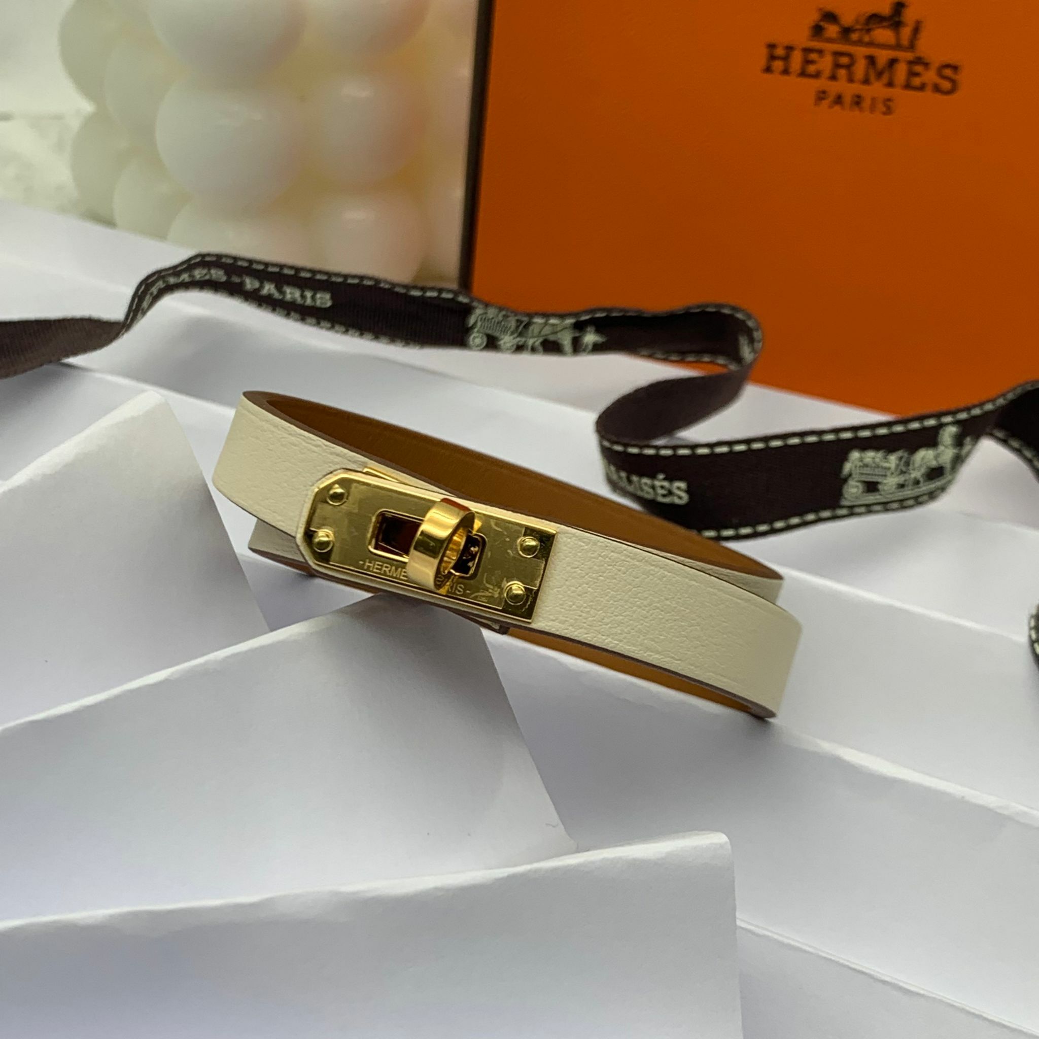 Hermes kelly double tour bracelet