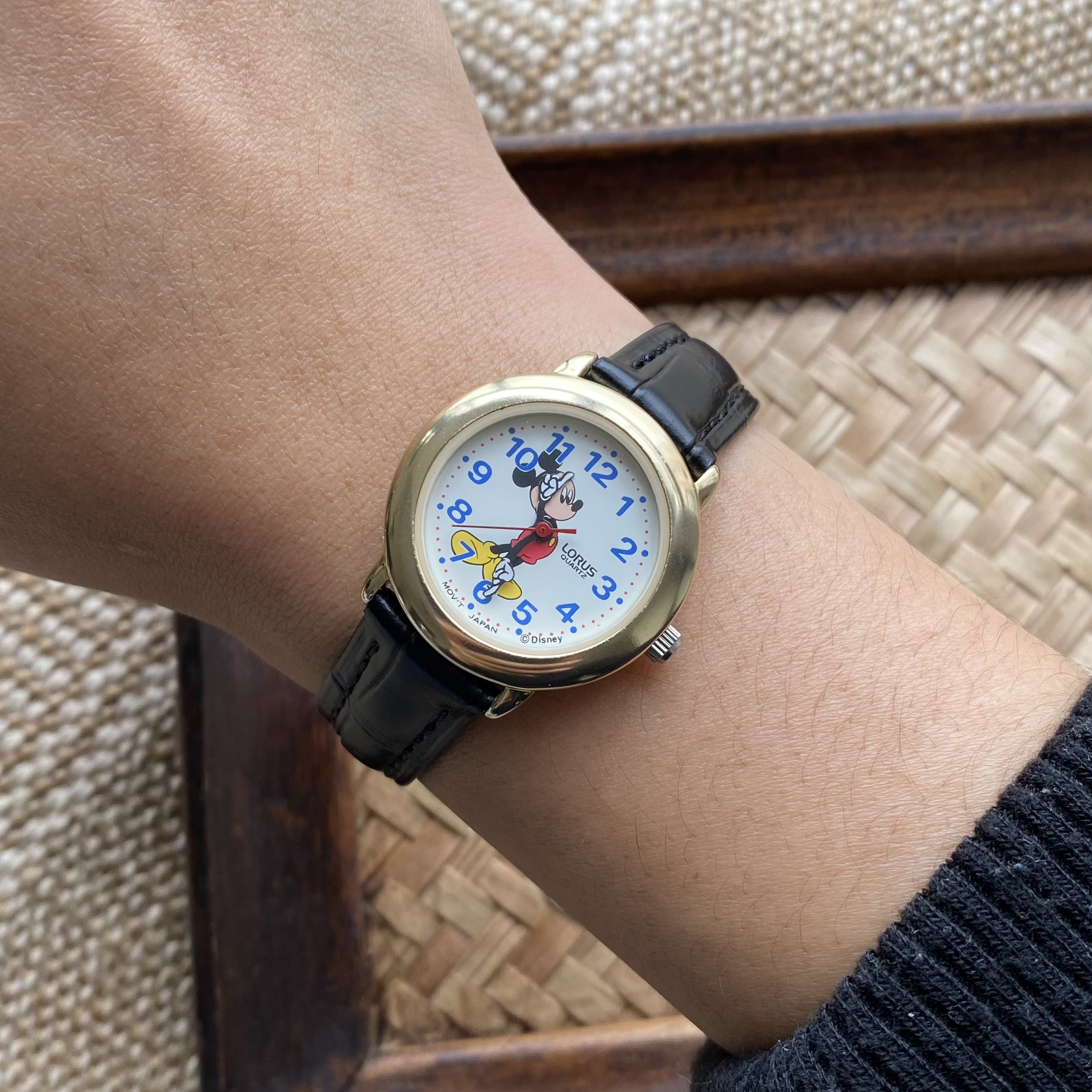 DISNEY LORUS Mickey Mouse 米奇 90年代 已停產 絕版 復古錶 D0075