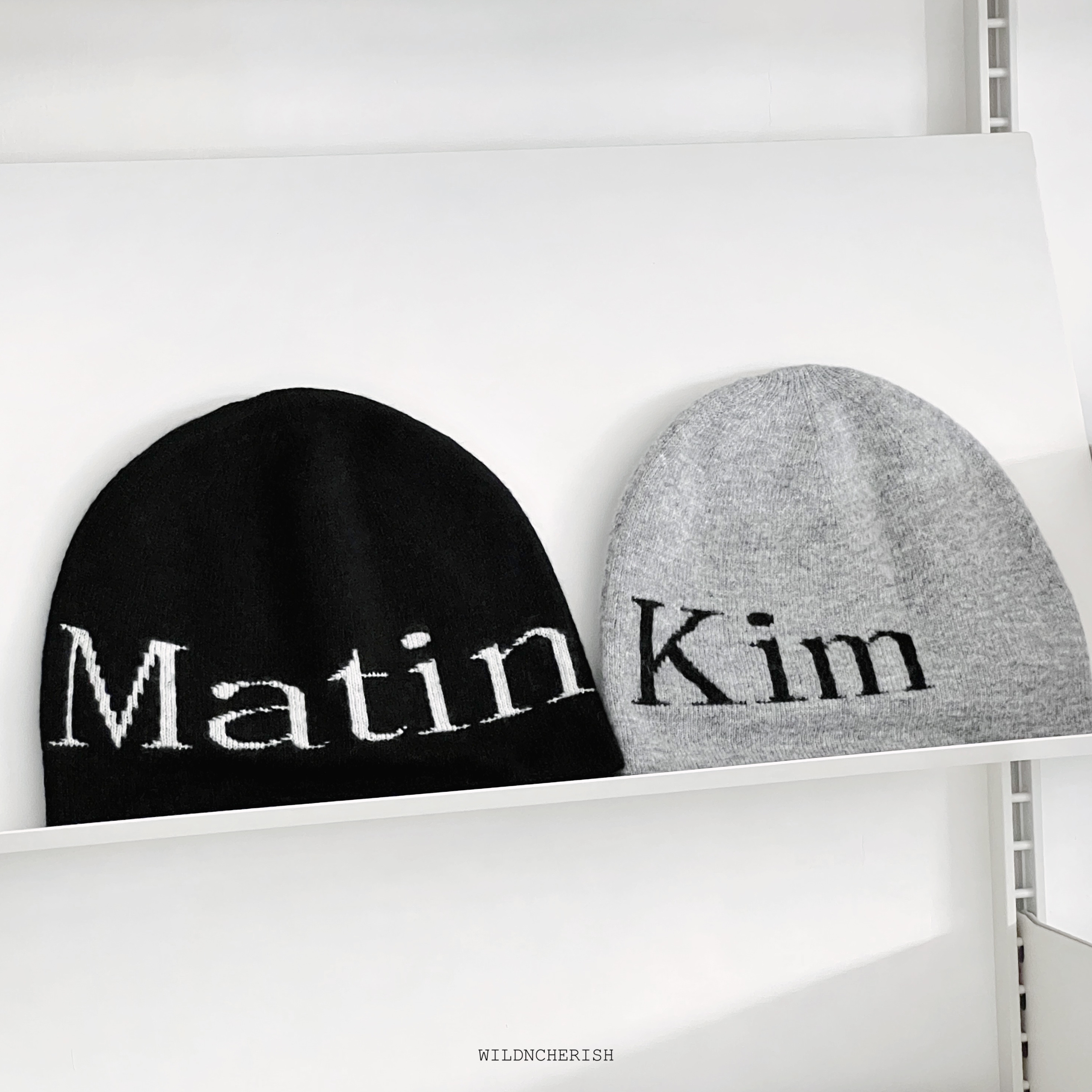 現貨| Matin Kim Logo Jacquard No Cuff Beanie 羊毛冷帽