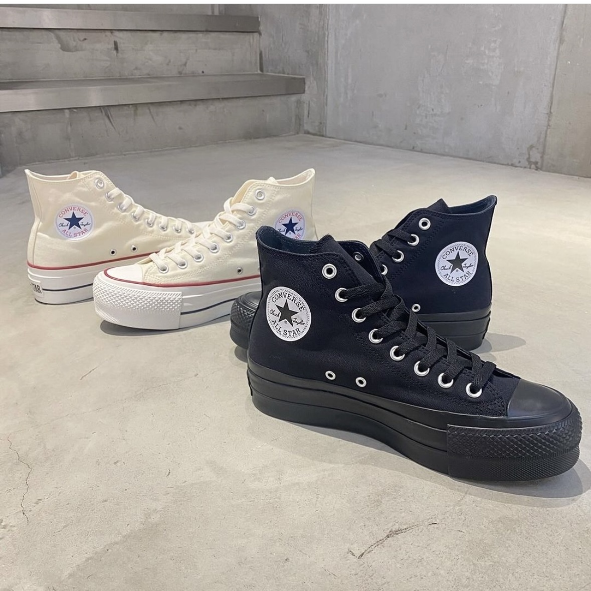 converse 基本款厚底高筒鞋