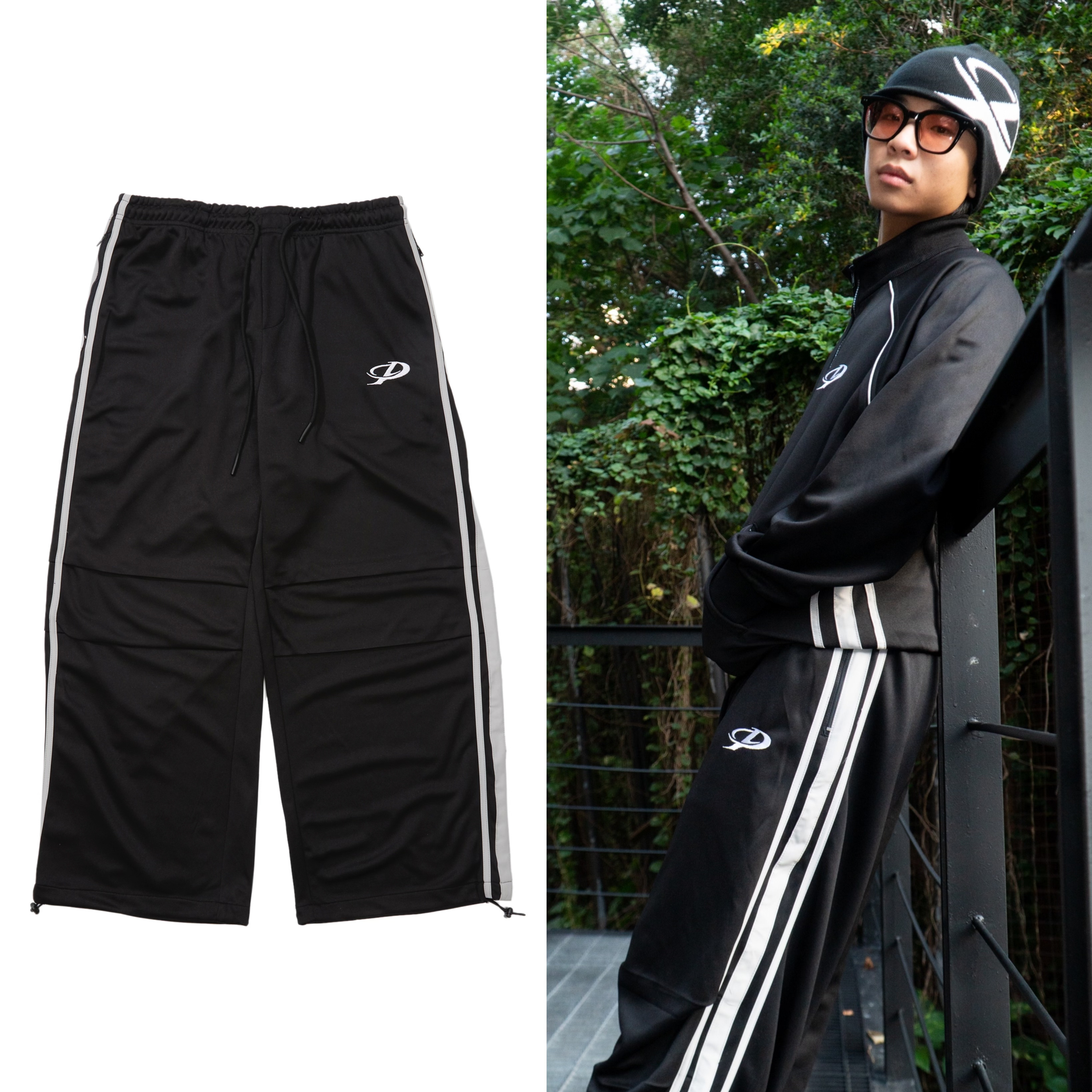 OPO DESIGN 寬版線條運動褲