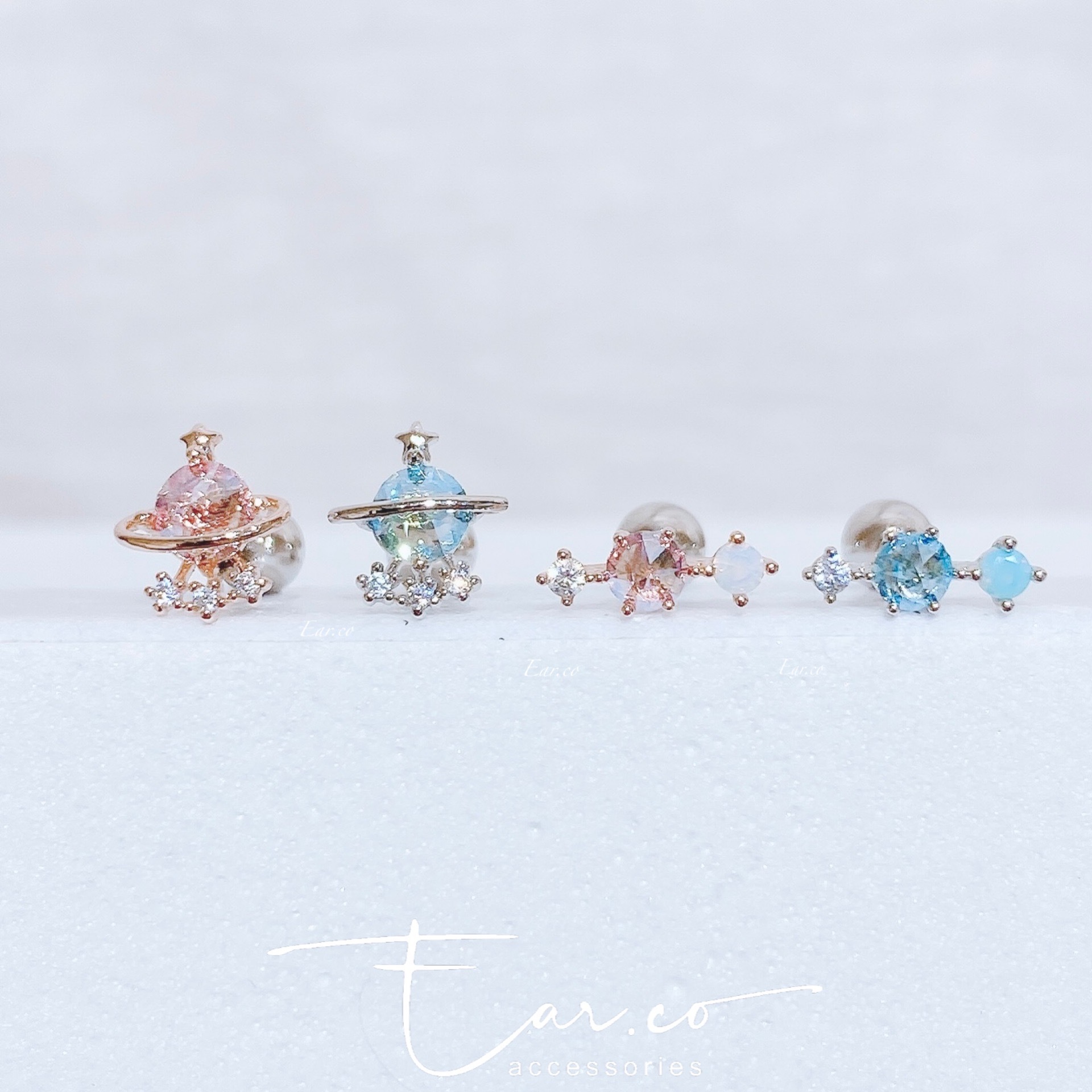 水晶星球/水晶魔法棒耳骨釘 [單支] #P012