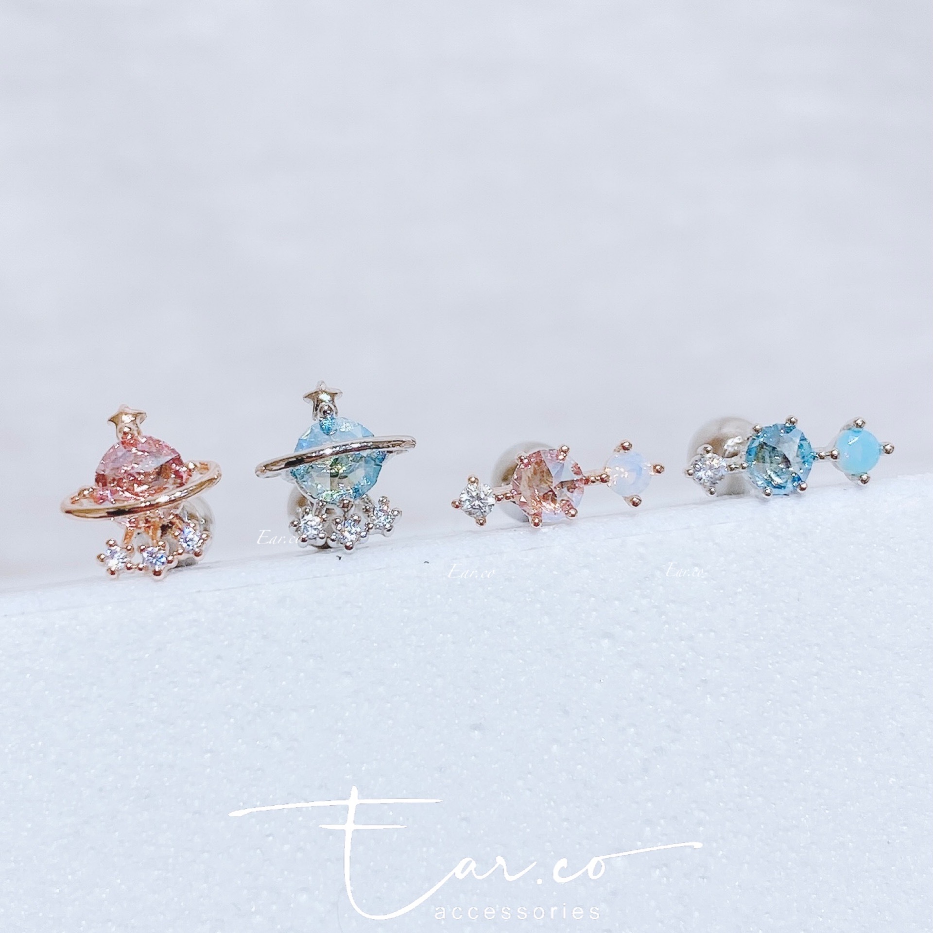 水晶星球/水晶魔法棒耳骨釘 [單支] #P012