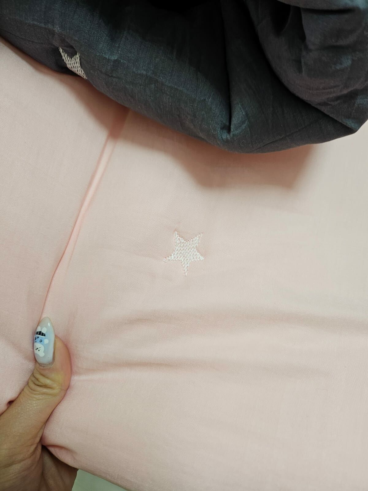 KQ2410 小星星刺繡天絲纖維