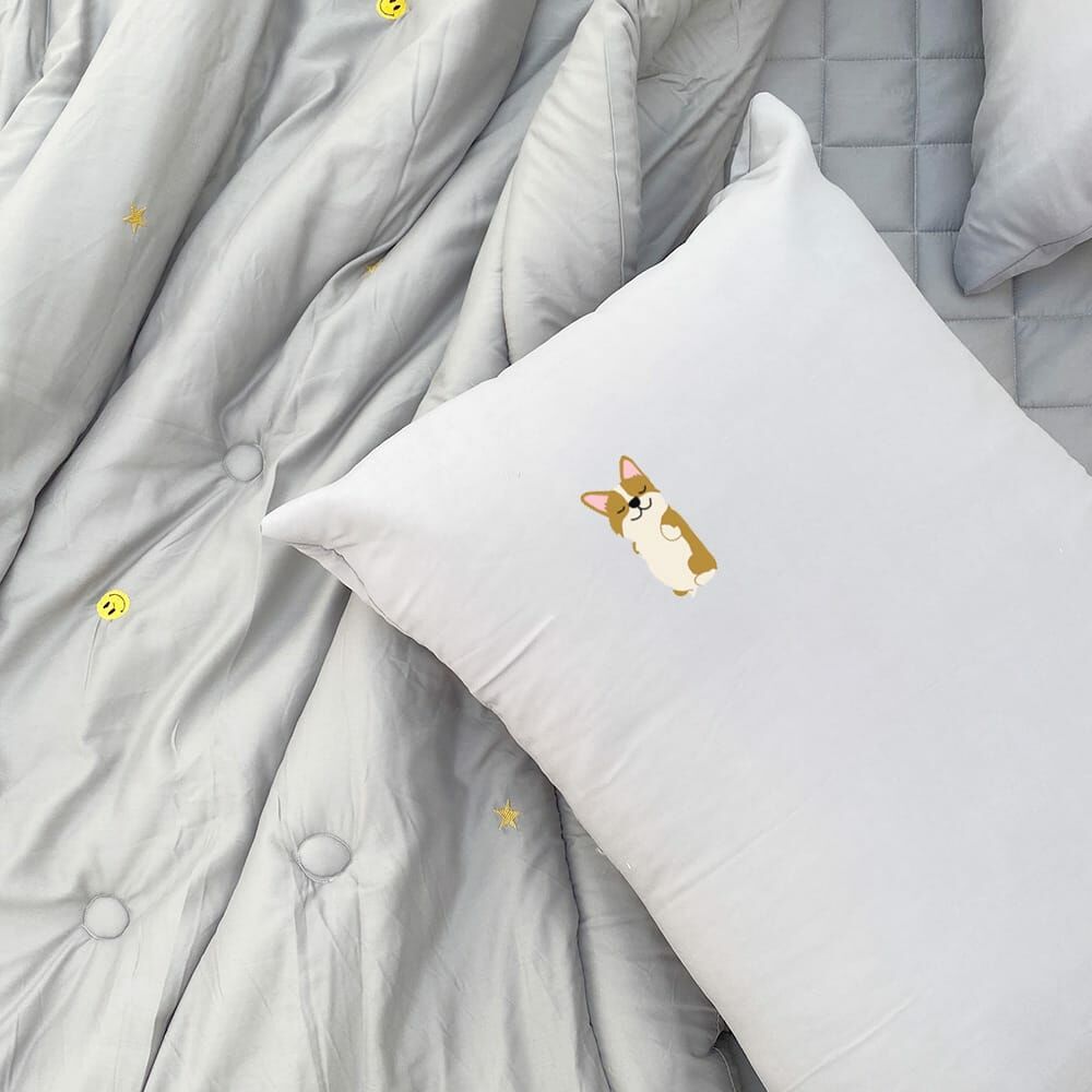 KQ2403 柯基刺繡莫代爾