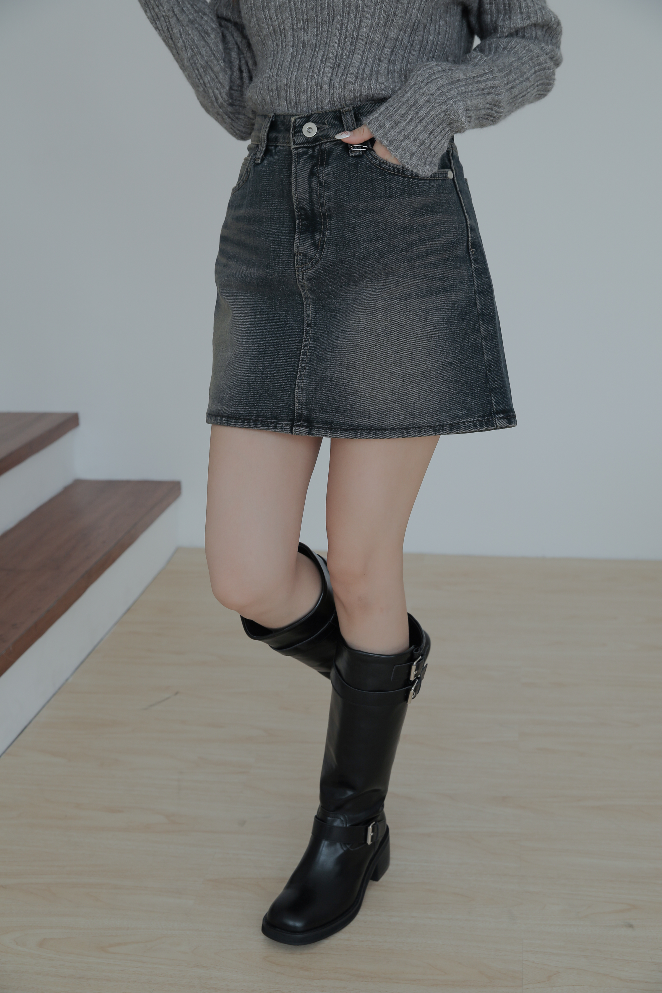 1682 Denim Skirt #短裙