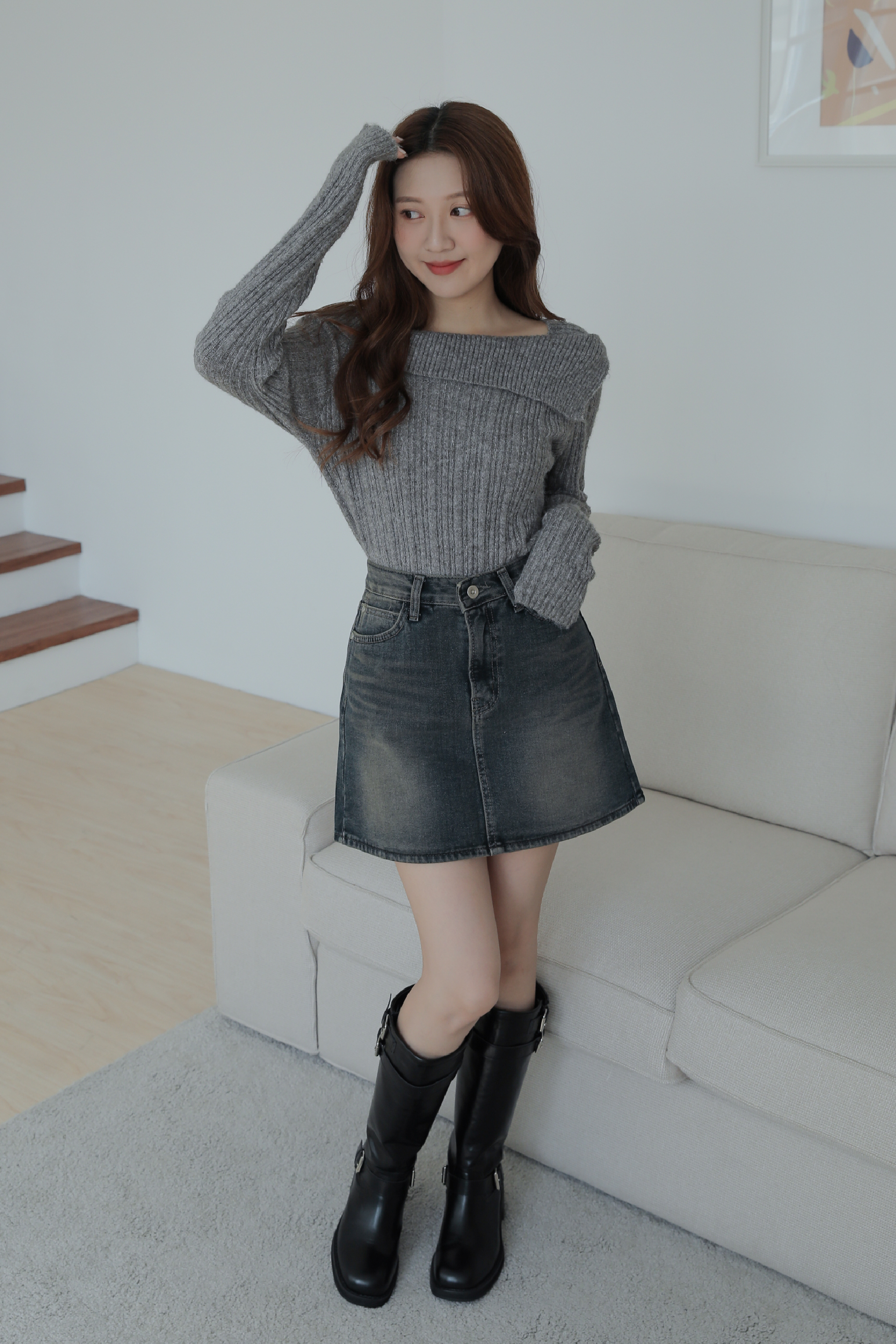1682 Denim Skirt #短裙