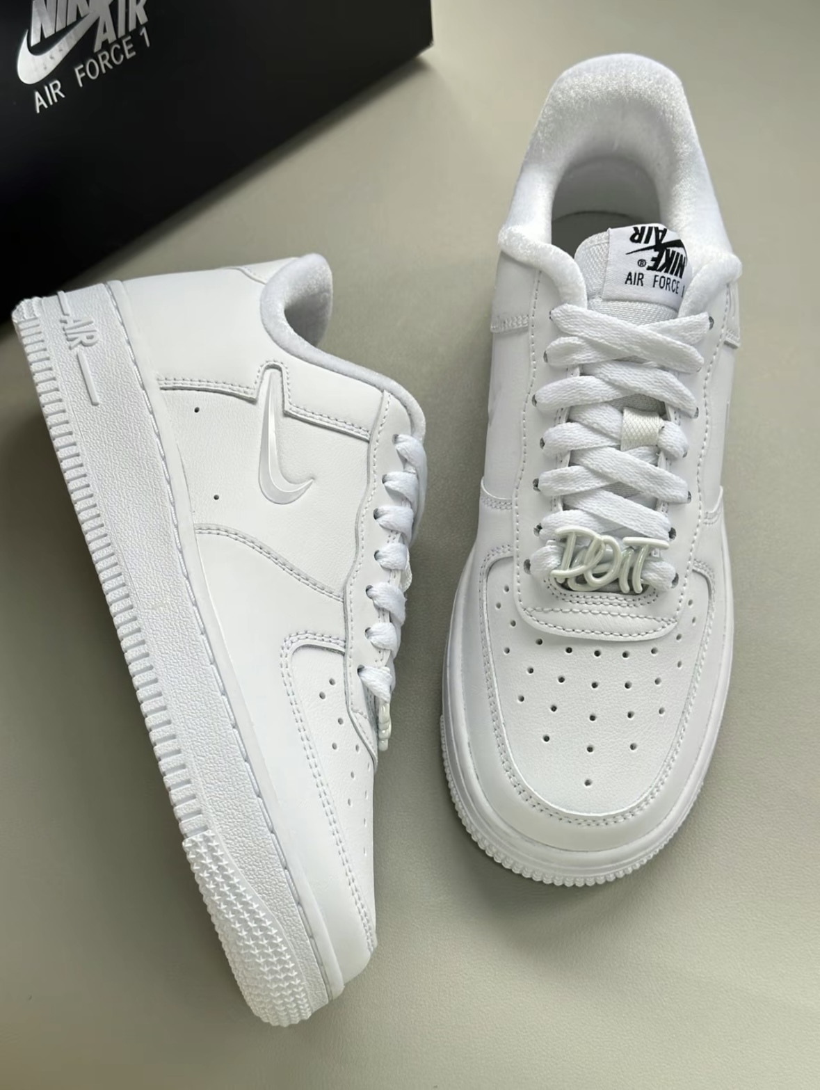 Nike Air Force 1 全白 果凍勾 小勾 反光 FB8251-100/預購