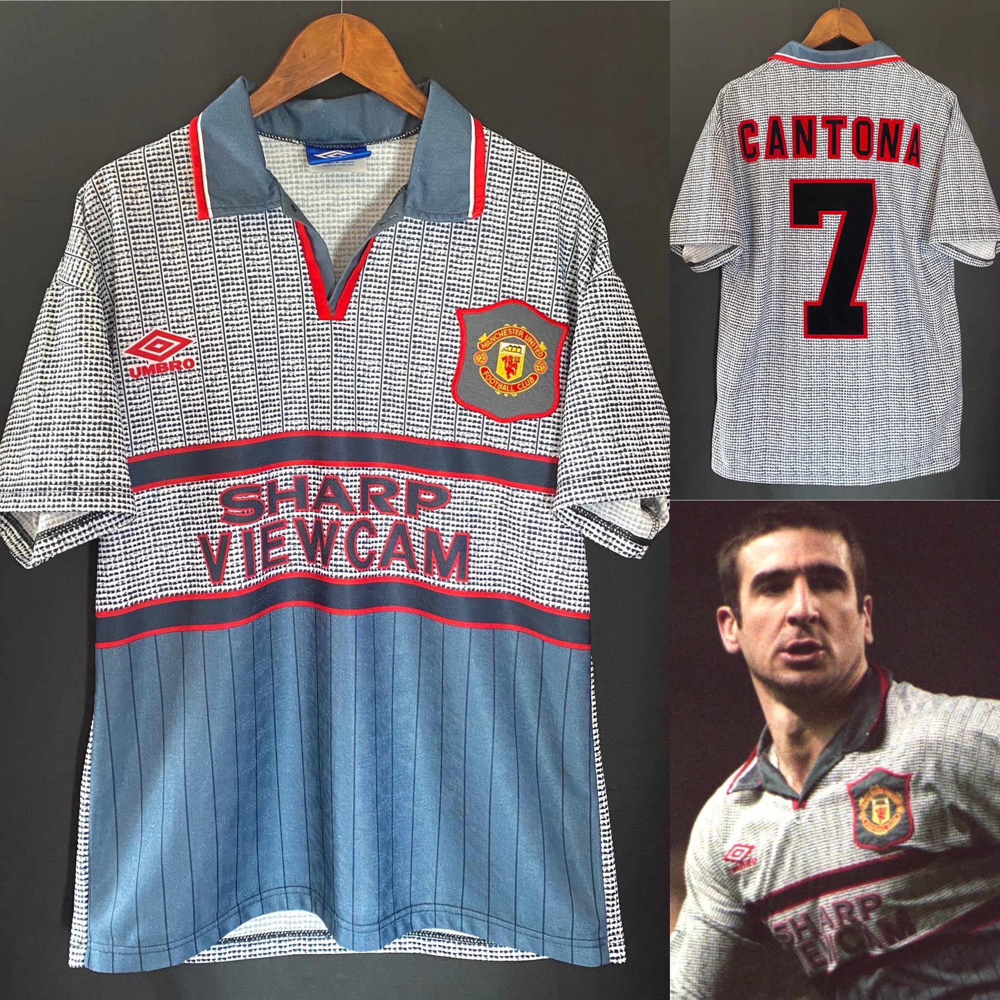 曼聯1995-1996 Umbro 作客球衣 #7 CANTONA
