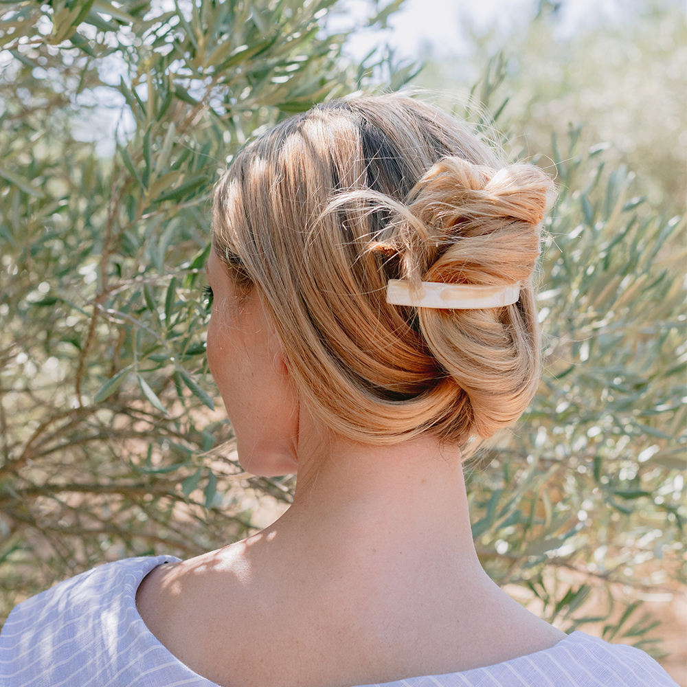 FRANCE LUXE 長型馬尾夾〈珍珠白〉