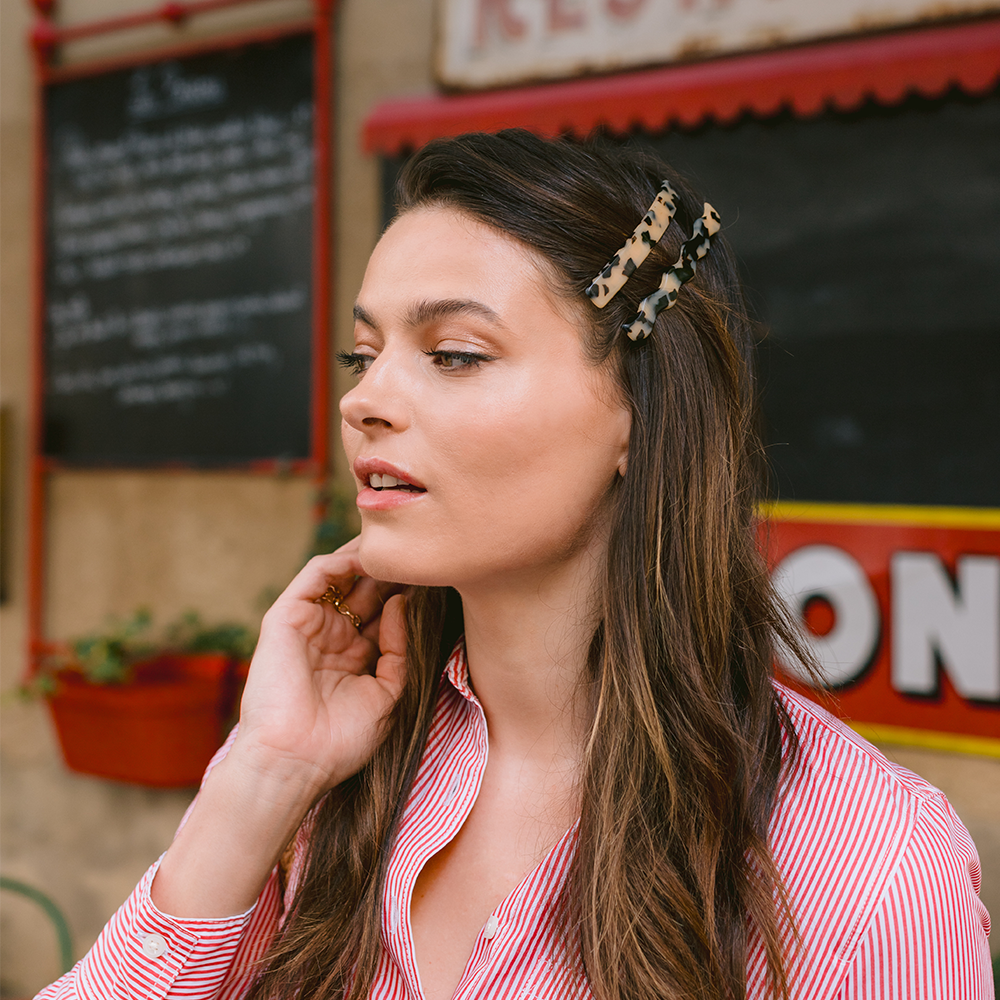 FRANCE LUXE 長型馬尾夾〈象牙琥珀〉