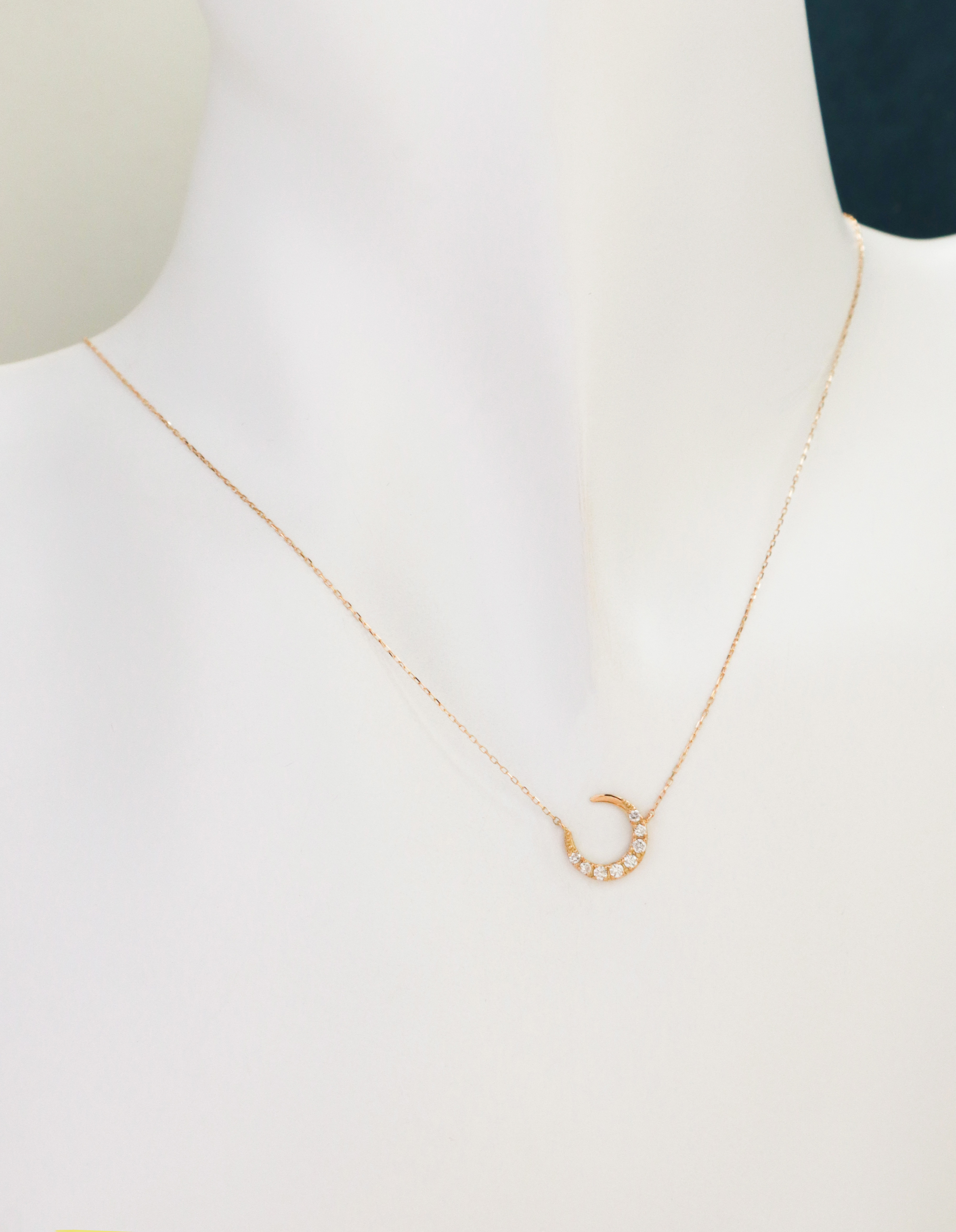 18K/月亮排鑽項鍊