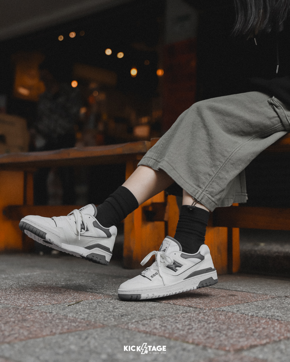 **特價商品售出無退換**女鞋 NEW BALANCE 550 白鐵灰 復古 皮革 穿搭 休閒鞋【BBW550BH】25SALE