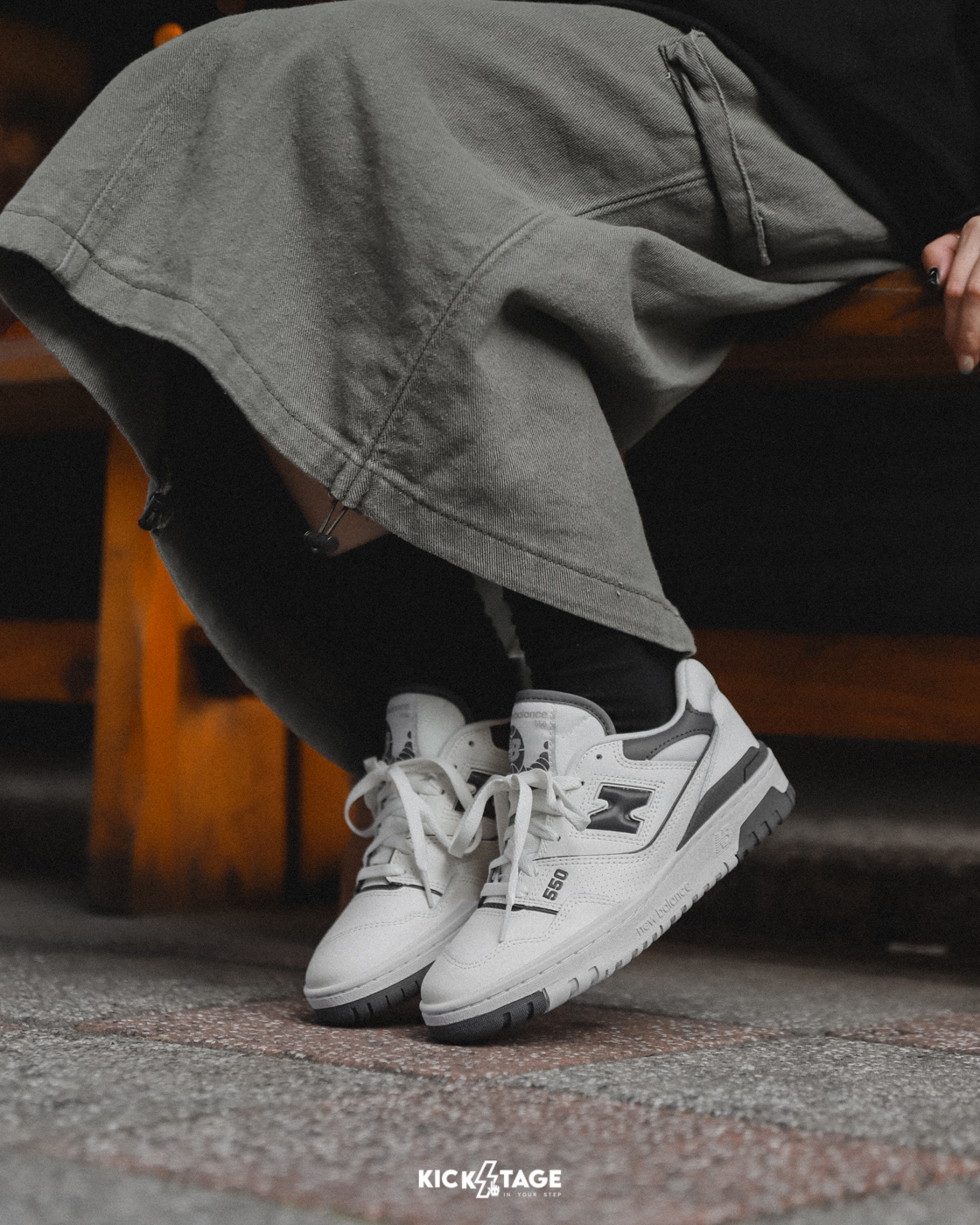 **特價商品售出無退換**女鞋 NEW BALANCE 550 白鐵灰 復古 皮革 穿搭 休閒鞋【BBW550BH】25SALE