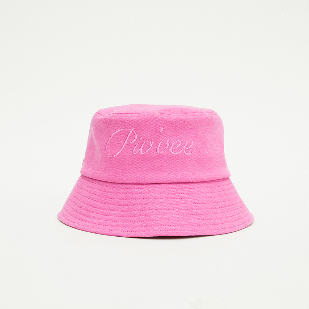 女款 M301 韓國正品Piv'vee同步/Piv'vee經典人字紋粉紅色漁夫帽