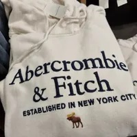 [S] A&F NEW YORK LONG SLEEVE HOODIE,CREAM, 175-122-0172-005 (SAF25)