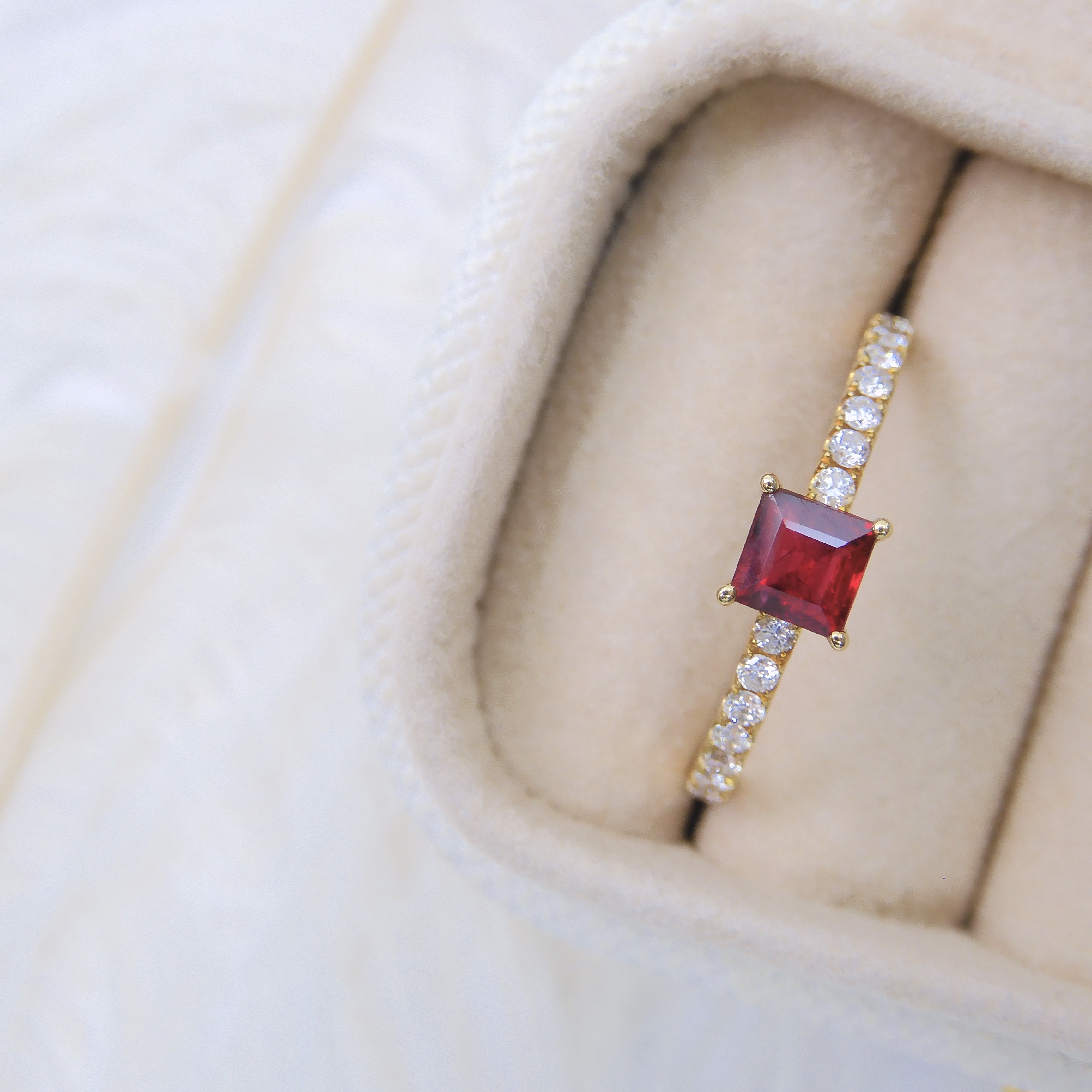 18K金 0.41ct 紅寶石戒指