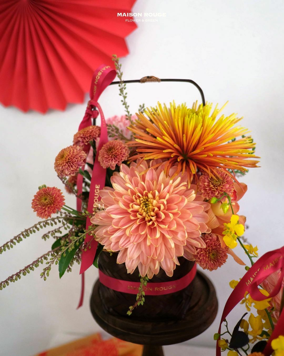 貳樓有花・柔和桃・時尚迎春小提籃