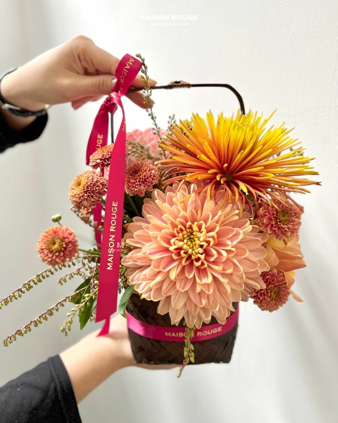 貳樓有花・柔和桃・時尚迎春小提籃