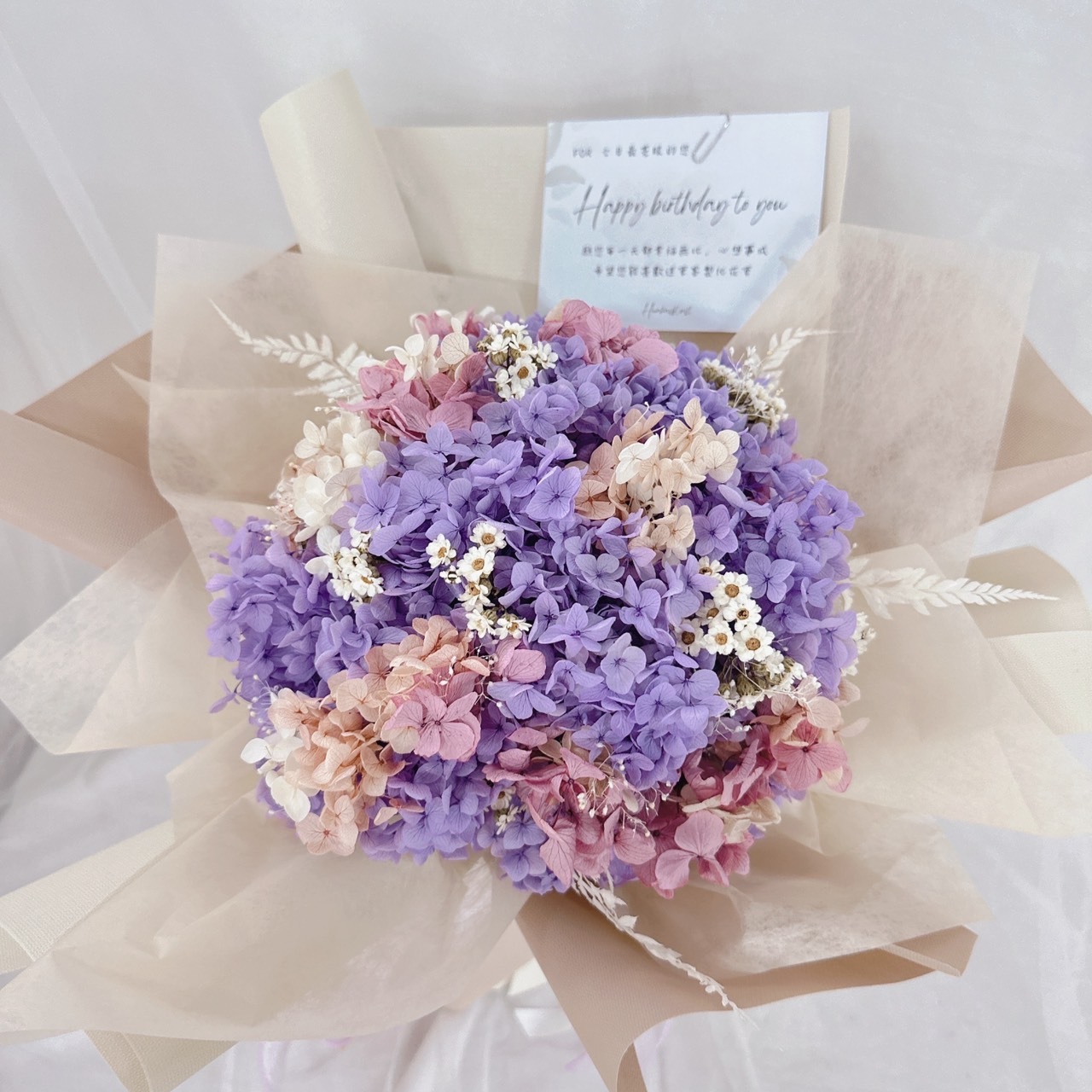 永生花束|紫想奶著你XL號永生玫瑰花束|告白花束|情人節花束|母親節花束|求婚花束|永生花