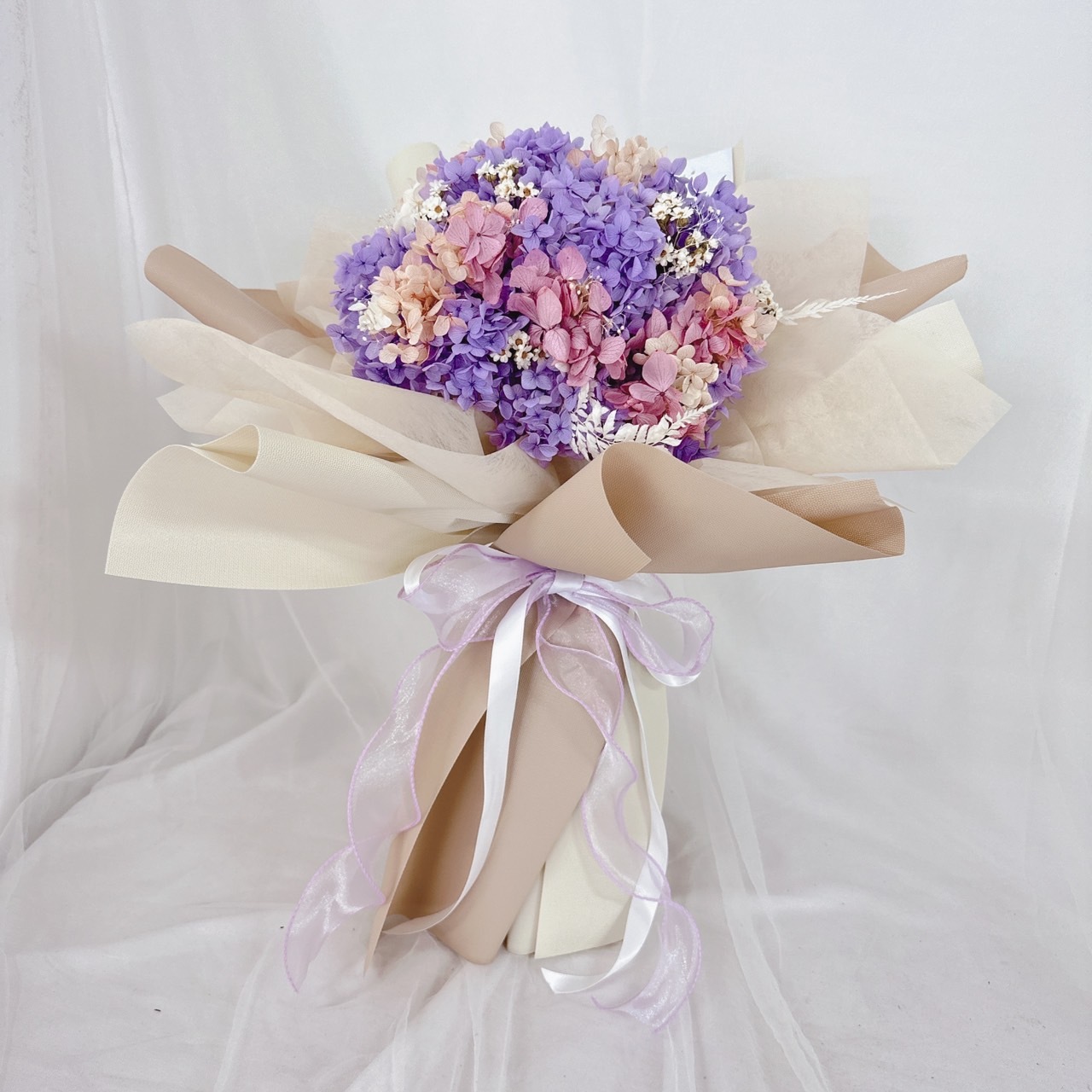 永生花束|紫想奶著你XL號永生玫瑰花束|告白花束|情人節花束|母親節花束|求婚花束|永生花