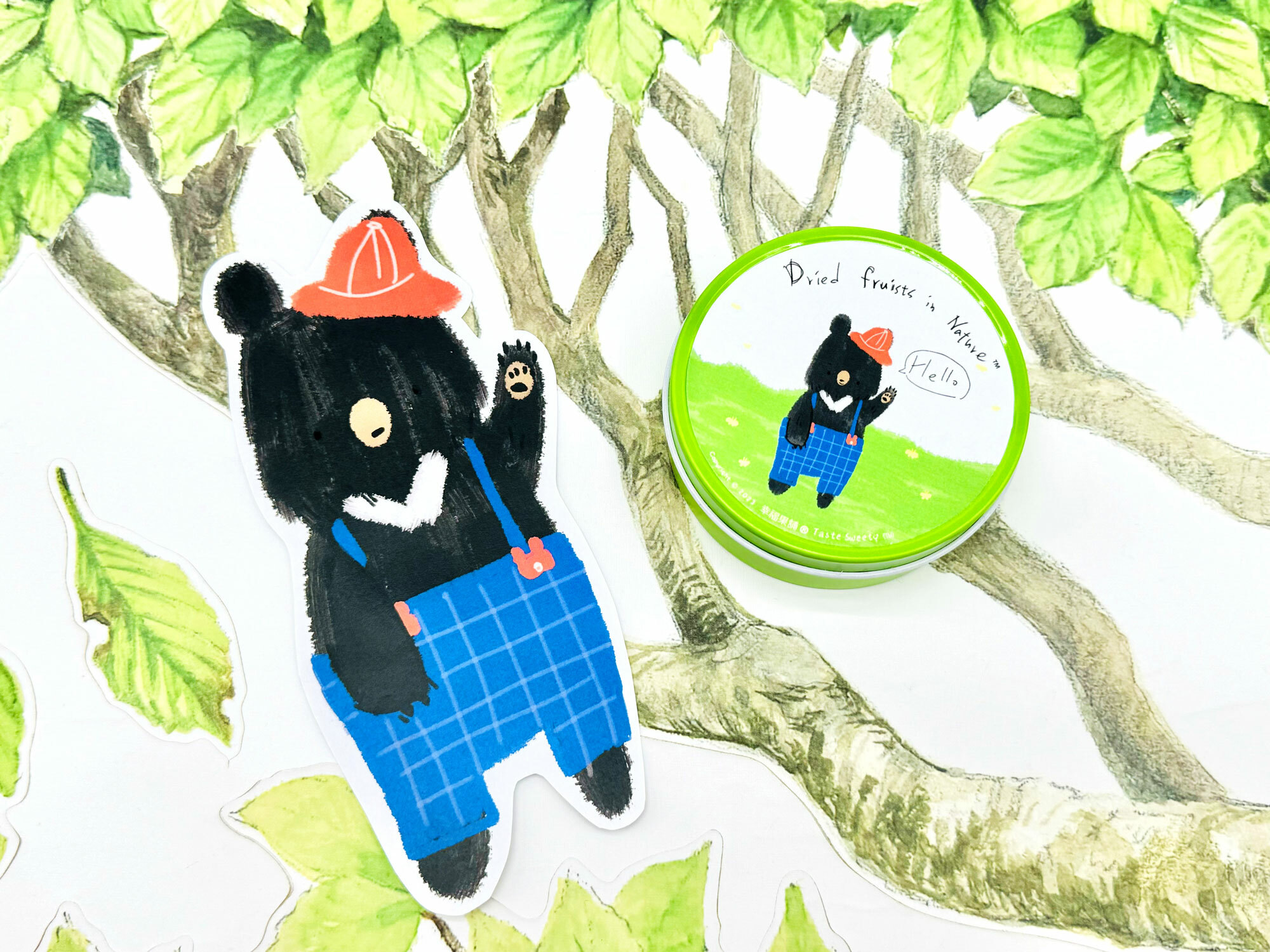 小學熊金屬小圓盒小巧水果乾