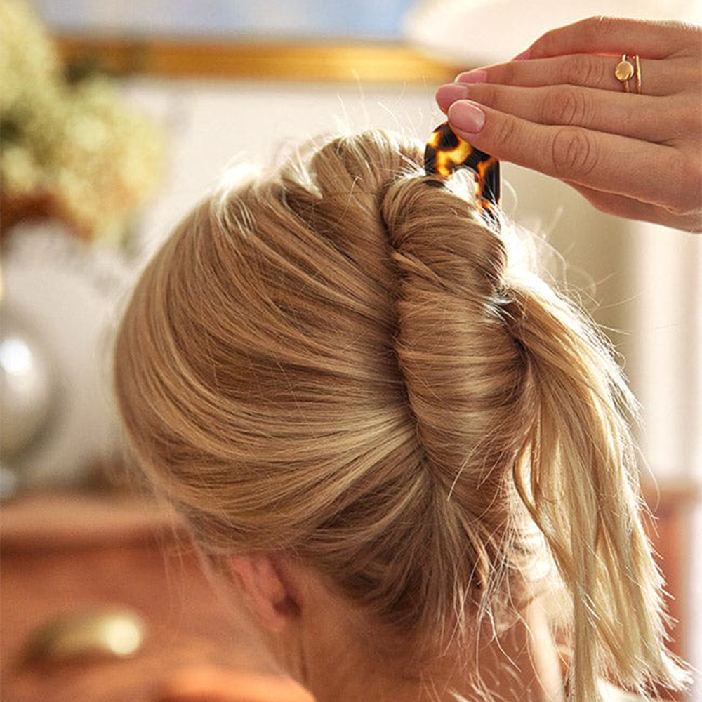 FRANCE LUXE U型醋酸纖維長髮髻〈琥珀色〉