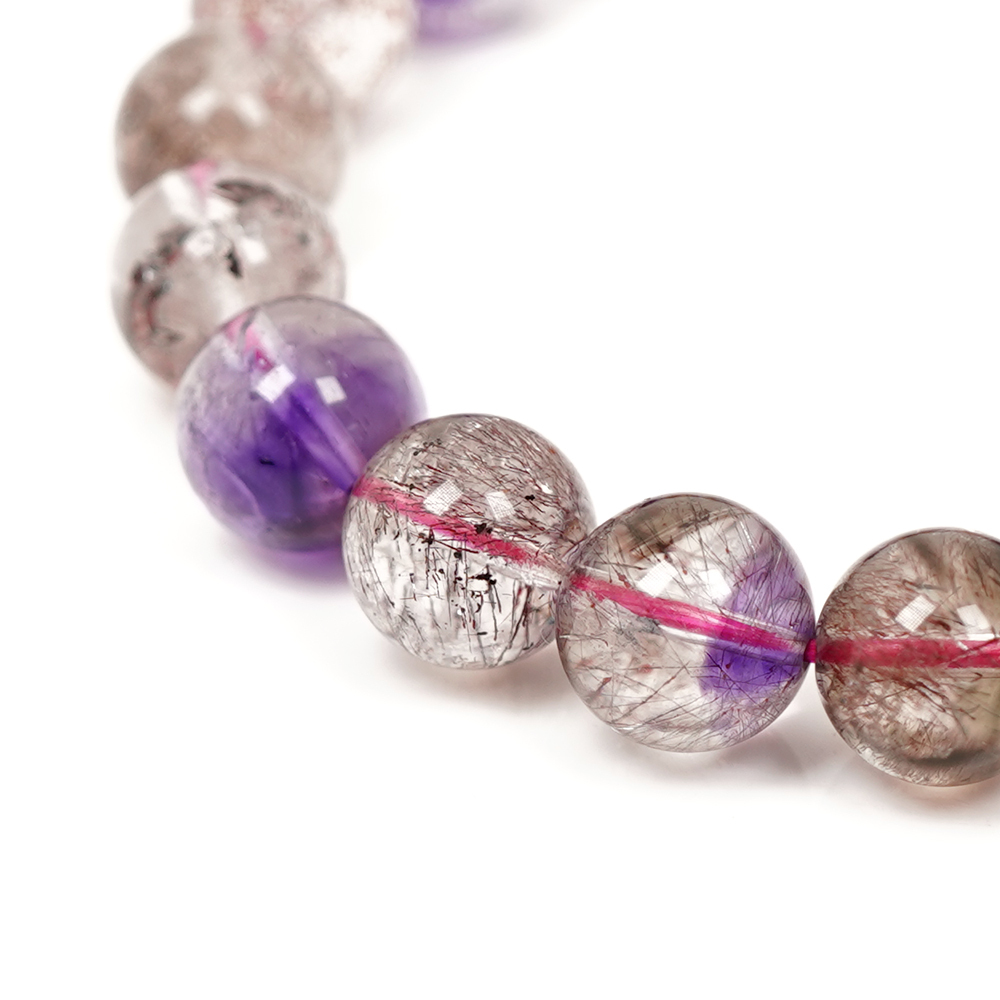 超七頂級冰淨體聚寶盆10.8-11.3mm 超七水晶手珠｜日本彈力繩