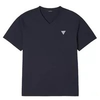 [S] GUESS MEN'S MINI TRIANLGE COOL V-NECK SHORT SLEEVE T-SHIRT,DARK NAVY, MN2K9480-DNV (SGU527)