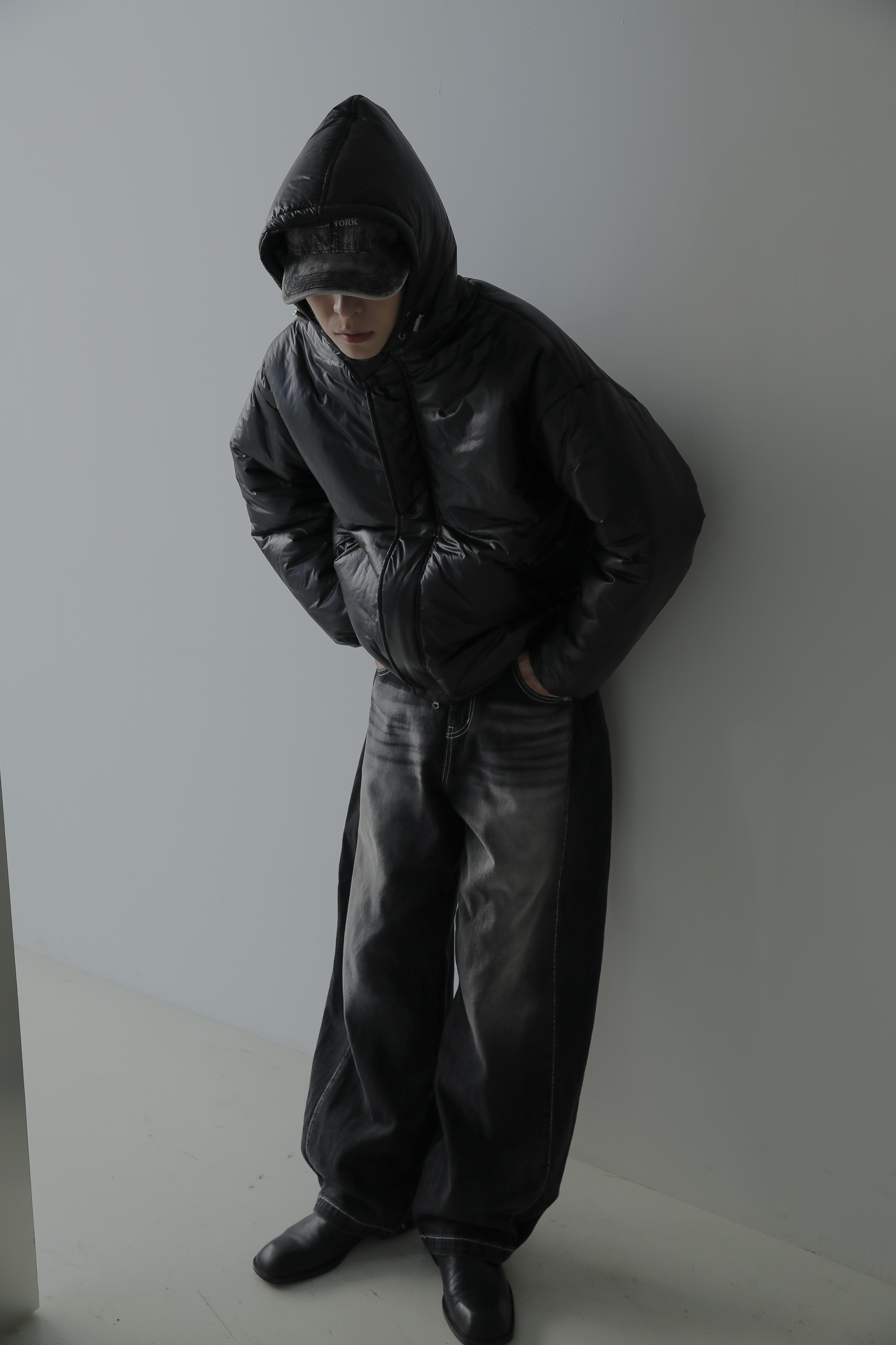 【Discount】Glossy Hood Jumper #鋪棉外套