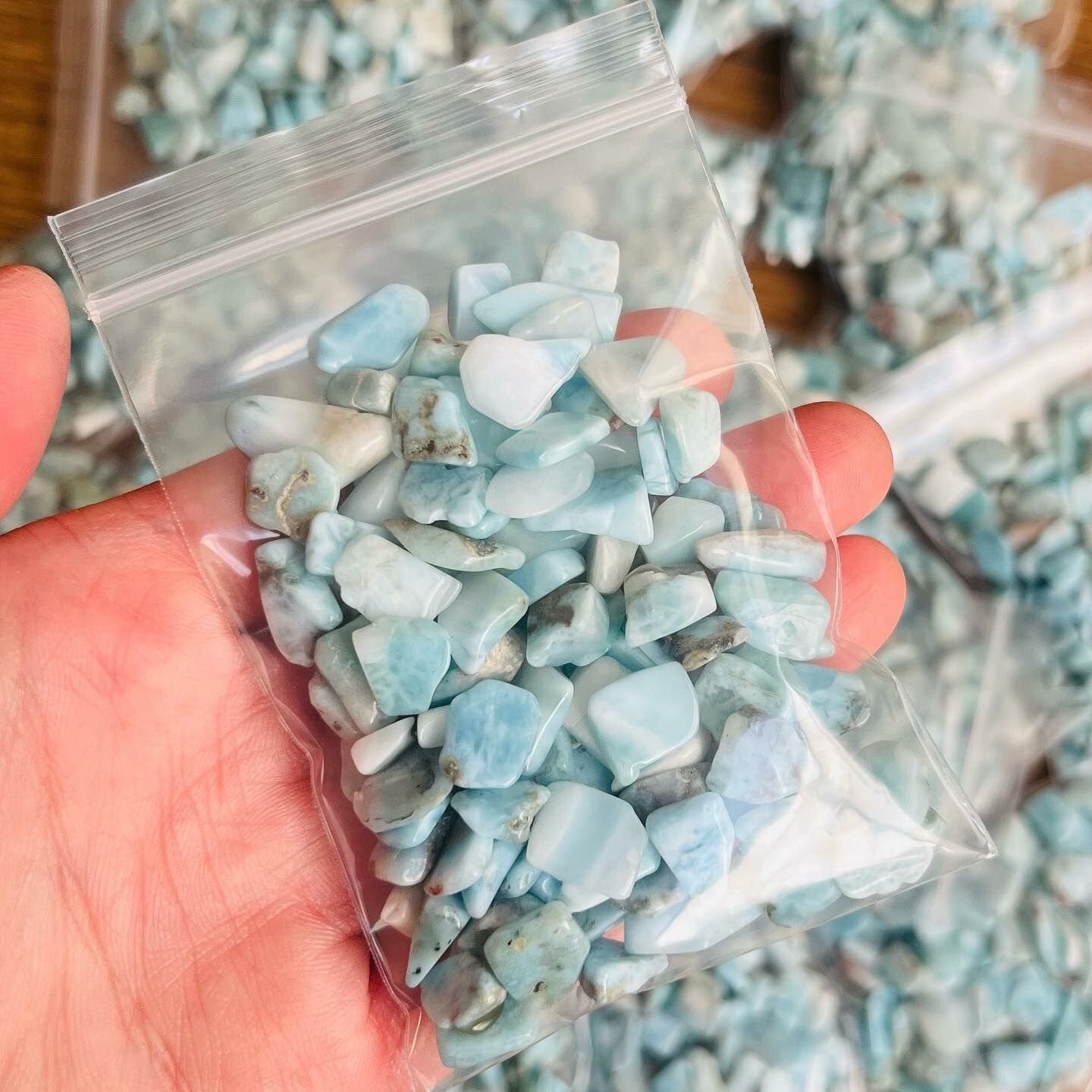 [原石] 亞特蘭提斯之石 拉利瑪海紋石 水晶碎石