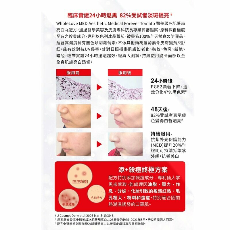 WholeLove Plus - 愛完全醫學系列醫美級冰肌蕃茄亮白丸 24粒