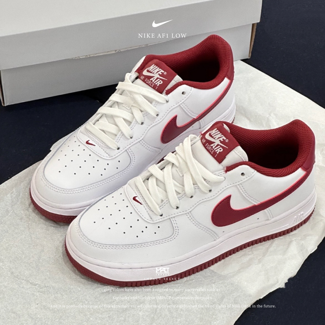 Nike Air Force 1 Low (GS) 緋紅 紅白 櫻桃蛋糕 FV5948-105