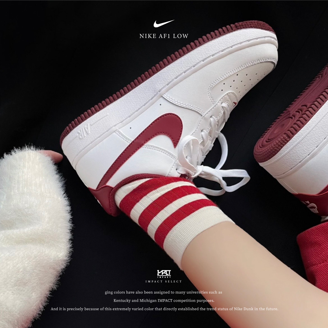 Nike Air Force 1 Low (GS) 緋紅 紅白 櫻桃蛋糕 FV5948-105