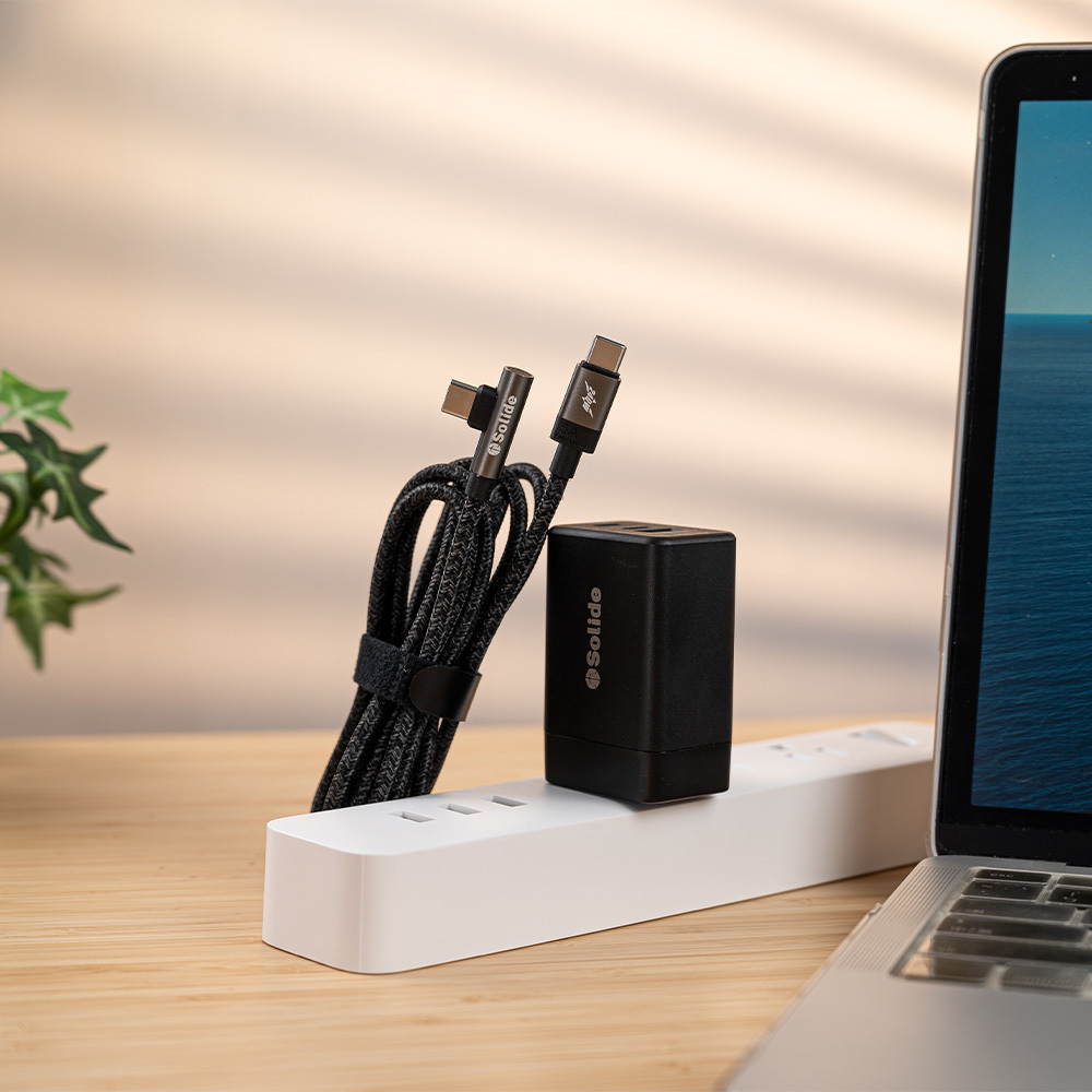 L型耐彎折編織傳輸線 USB-C to USB-C 160cm