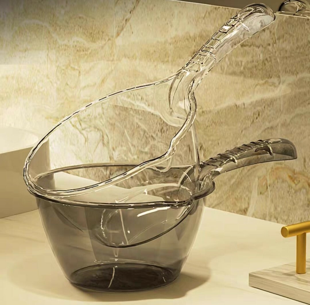 簡約風高透長柄水瓢