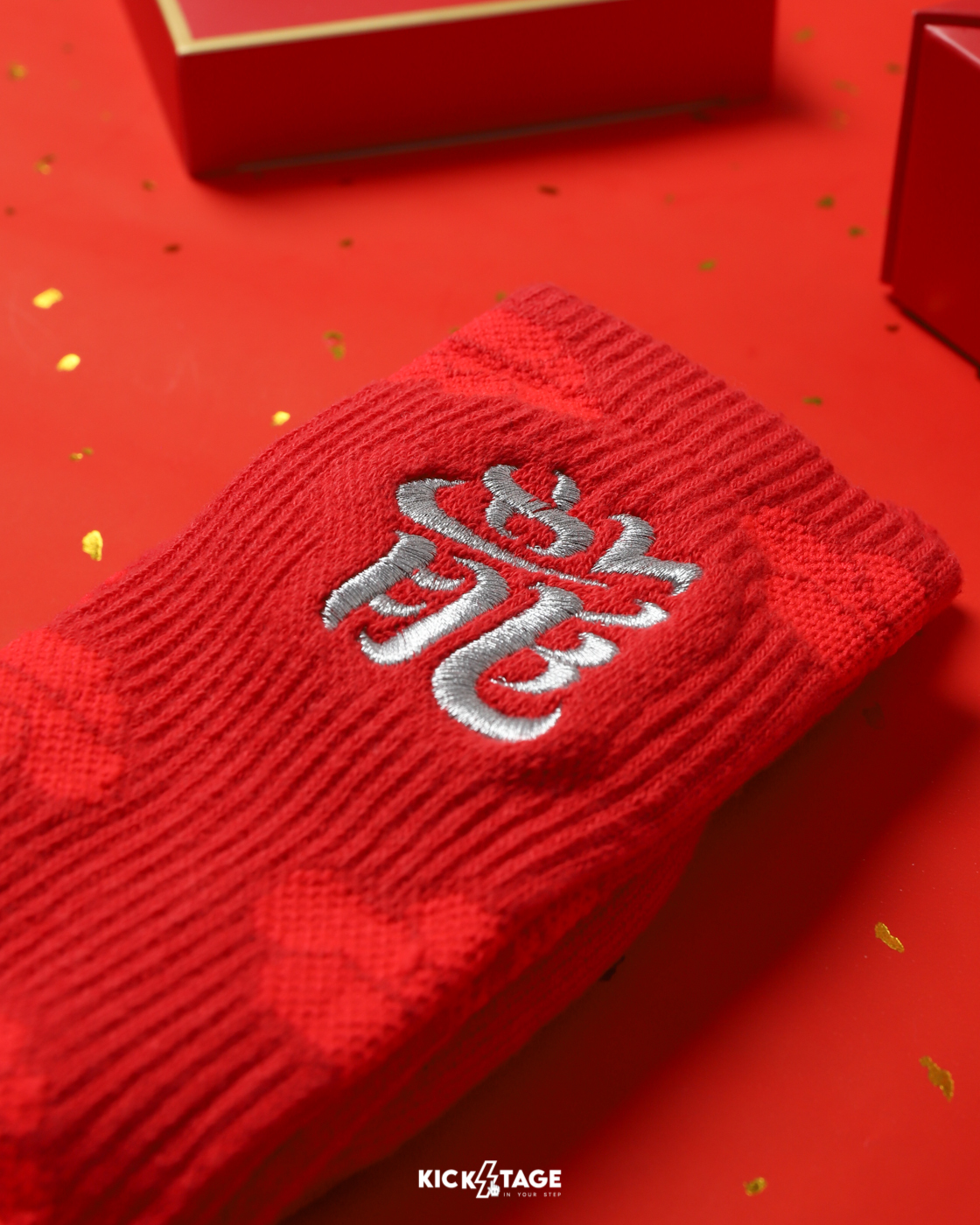 NIKE EVERYDAY PLUS 紅色 米白色 龍年 刺繡 長襪 高筒襪 兩雙一組【FZ6518-900】NKDRAGON