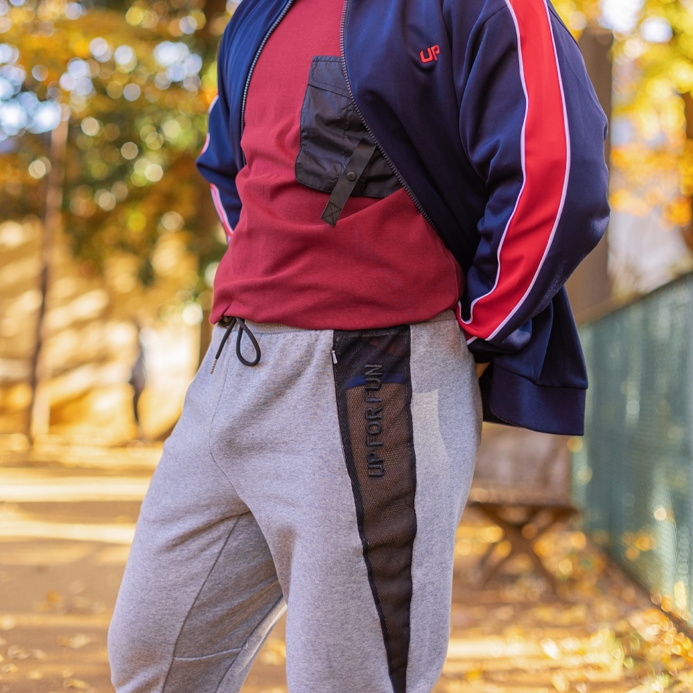 UP For Fun 純棉運動長褲 樹熊灰