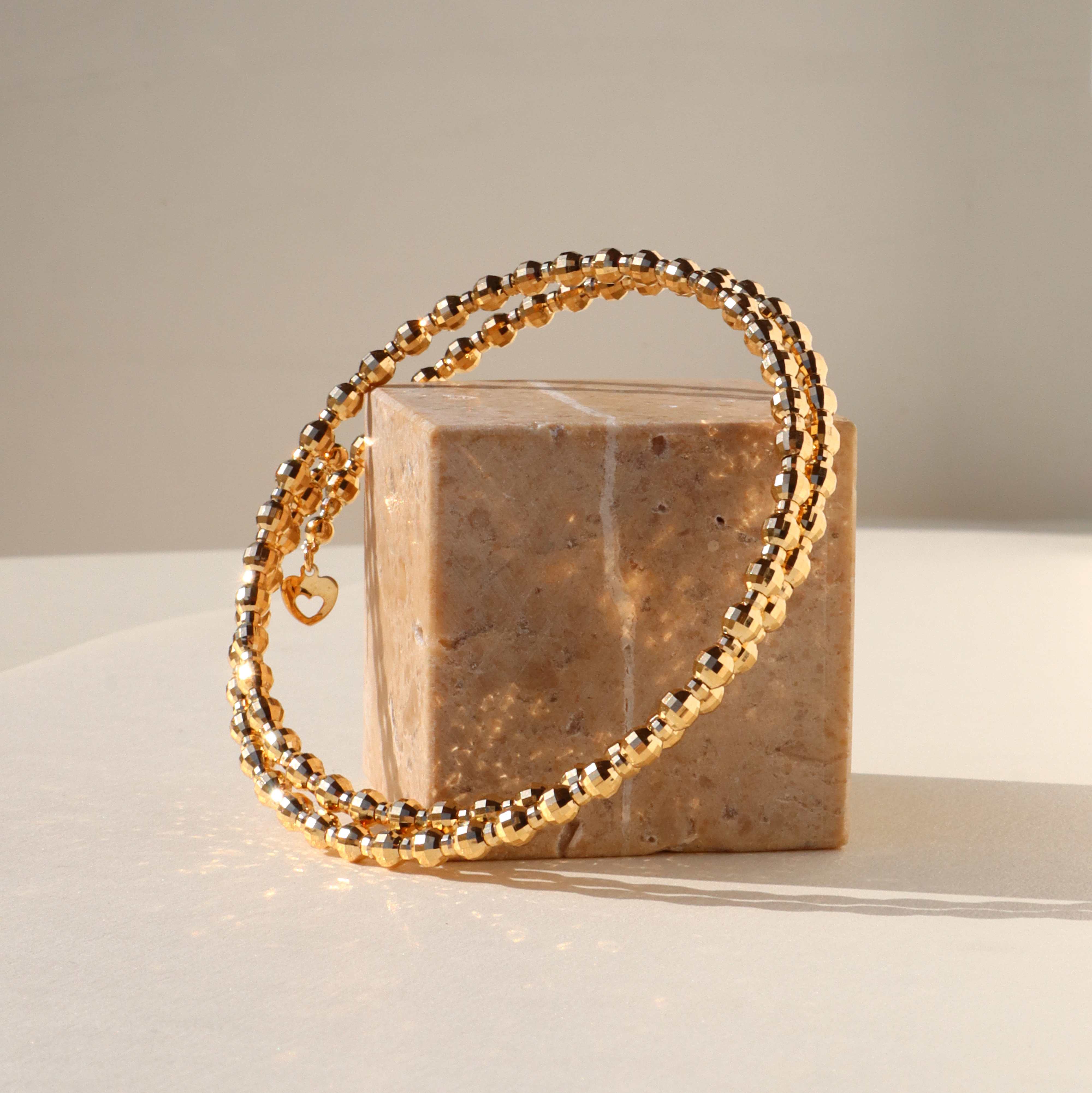 18K/日本設計款系列-切割厚層次手環