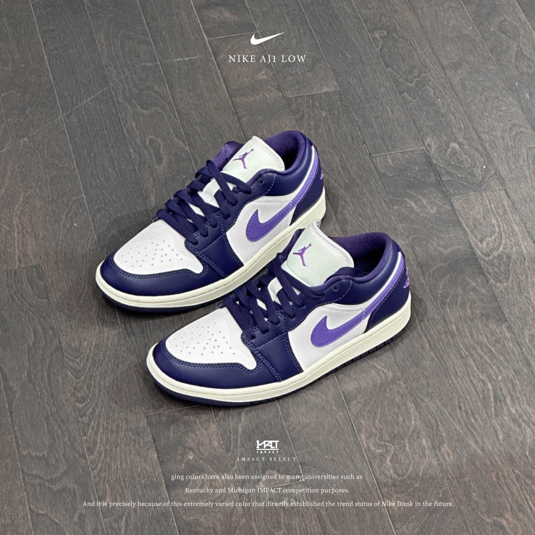 Nike Air Jordan 1 Low 葡萄奶油 奶油底 白紫 DC0774-502