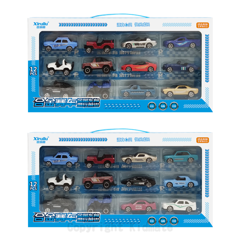 《 KIDMATE 》 1:64合金賽車12入組(混款隨機出貨)