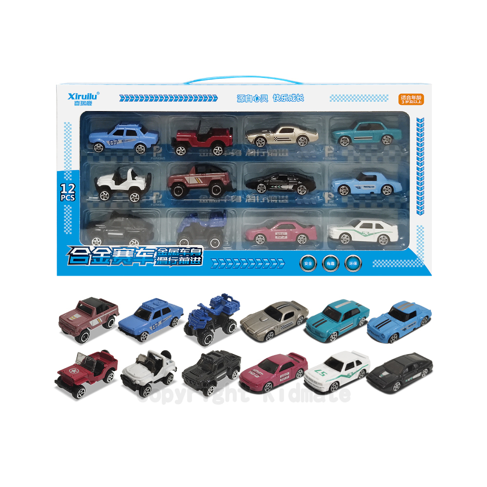 《 KIDMATE 》 1:64合金賽車12入組(混款隨機出貨)