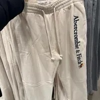 [S] A&F CLASSIC SIDE LOGO JOGGER,CREAM, 176-134-0073-005 (SAF47)