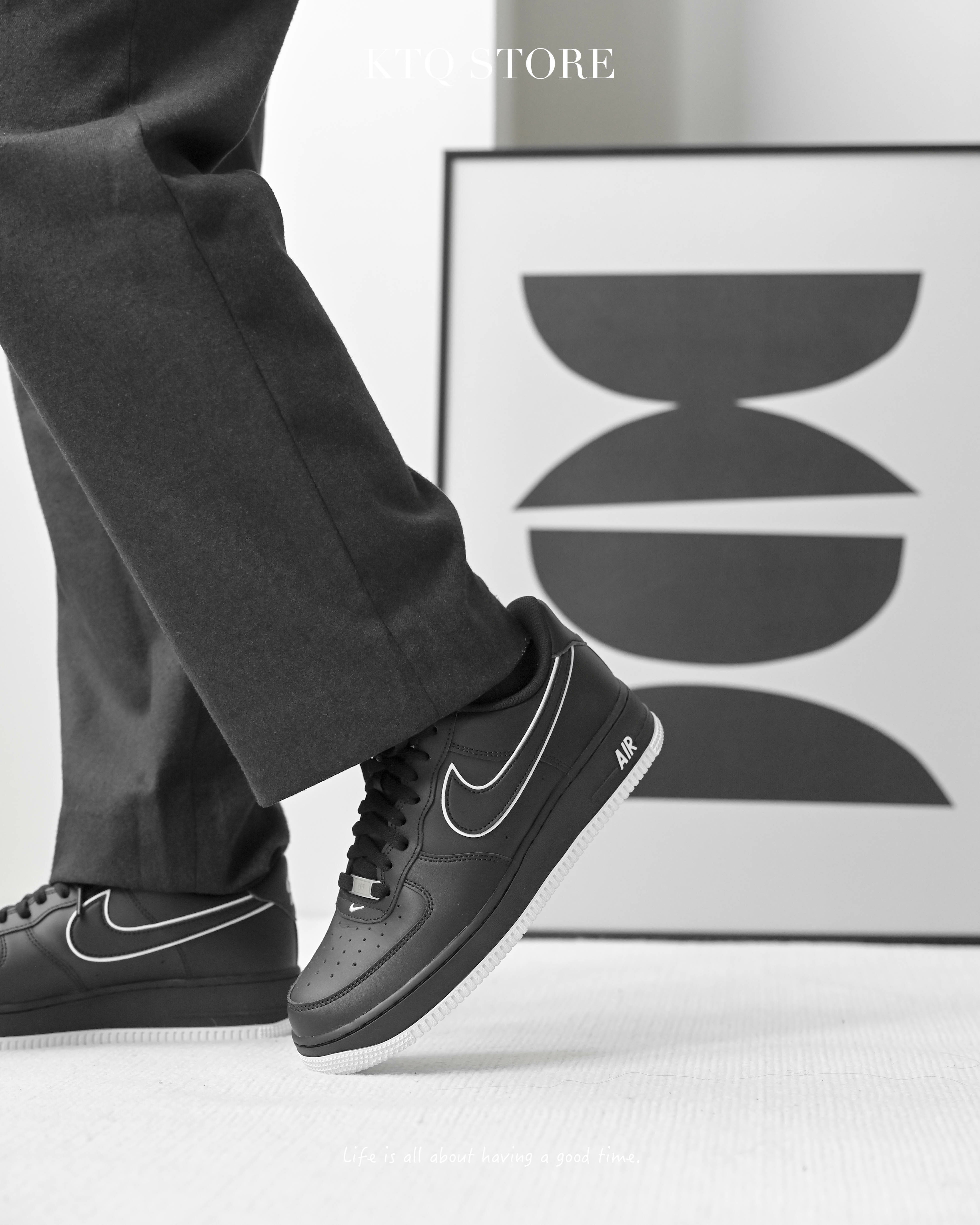 KTQ STORE ‧ Nike Air Force 1 Low "Black" 白色滾邊 DV0788-002