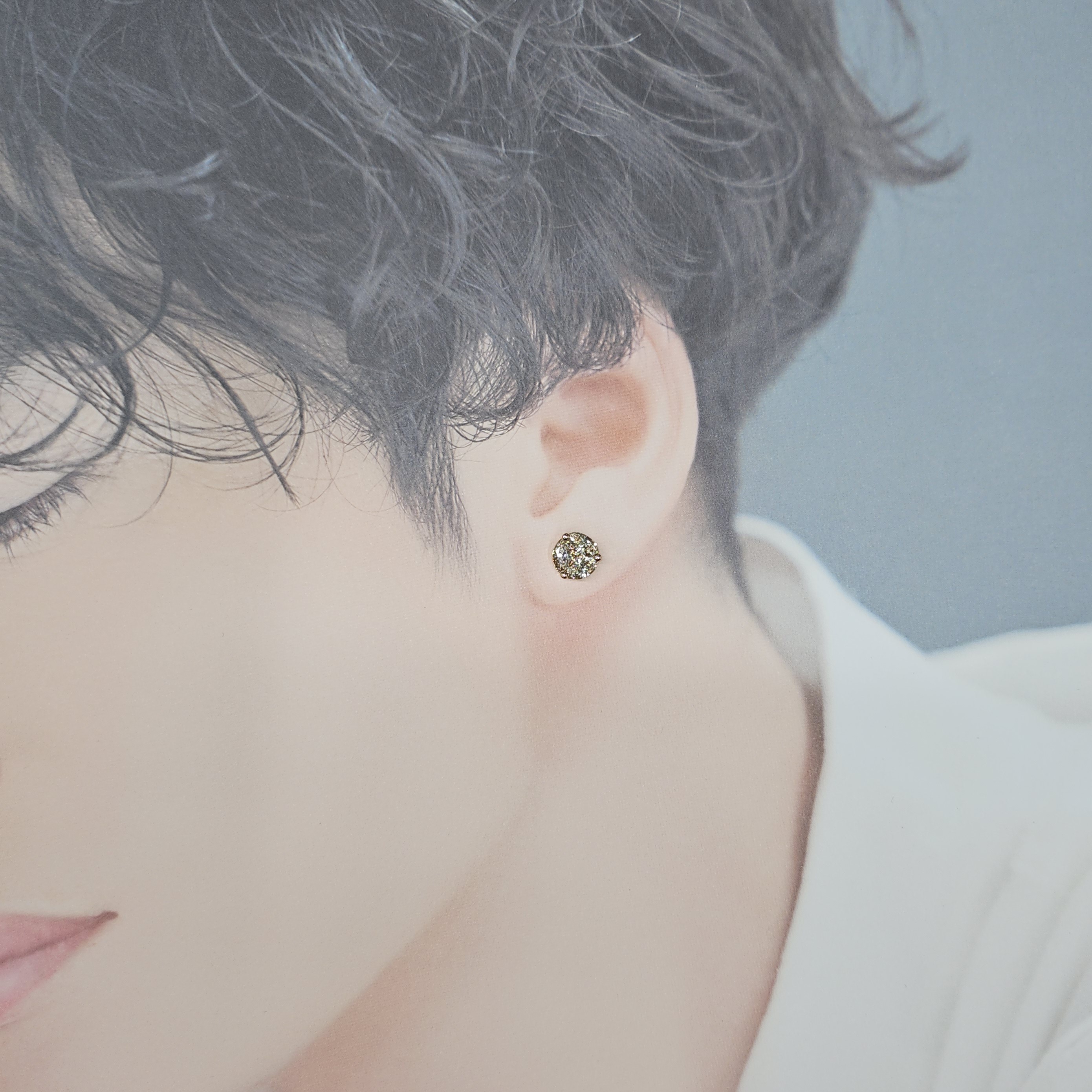 18K Rose Gold 0.86ct Diamond Single Earring