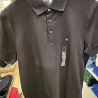 [S] TOMMY HILFIGER SLIM FIT TOMMY POLO,BLACK, 78J0043-035 (STH542)