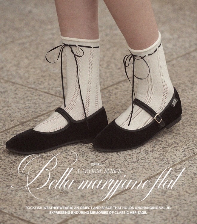 【Rockfish Weatherwear】韓國代購 緞面平底瑪莉珍鞋 瑪莉珍鞋 平底